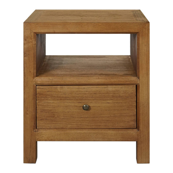 Callan Bedside Table - Mindi Brown - Contemporary style
