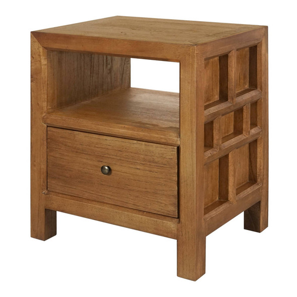 Callan Bedside Table - Mindi Brown Bedroom Furniture - T-0262MB
