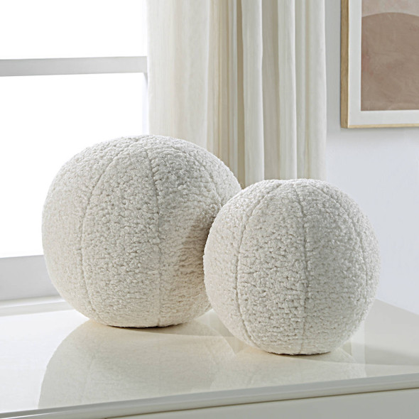Capra Ball Sheepskin Pillows S/2 - Size: 28H x 28W x 28D (cm) - Contemporary style Capra Ball Sheepskin Pillows S/2 - Size: 28H x 28W x 28D (cm) - Contemporary style