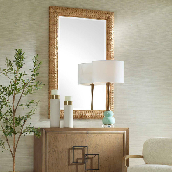 Twisted Seagrass Large Mirror Coastal style Wall Mirror Decor