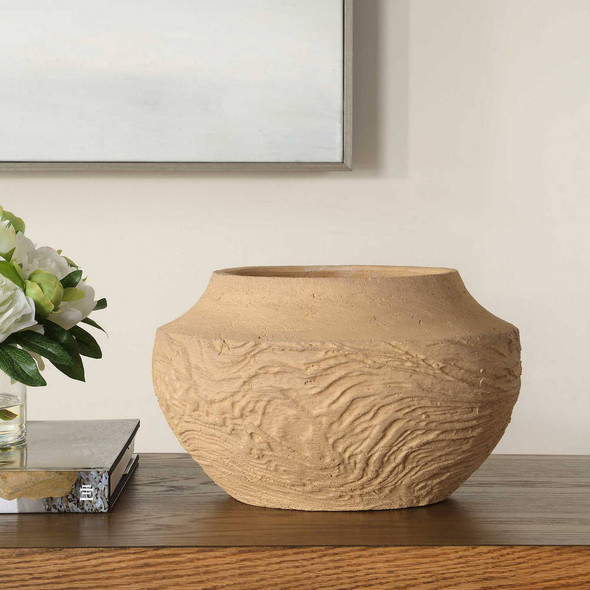 Stone Flow Outdoor Sculptures Set/2 - Size: 31H x 22W x 9D (cm) - Organic style