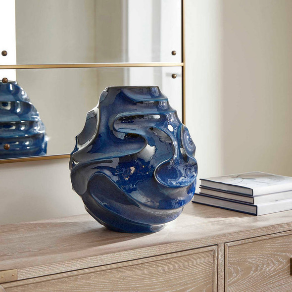 Sand Dune Outdoor Ceramic Bowl - Size: 28H x 56W x 28D (cm) - Coastal style