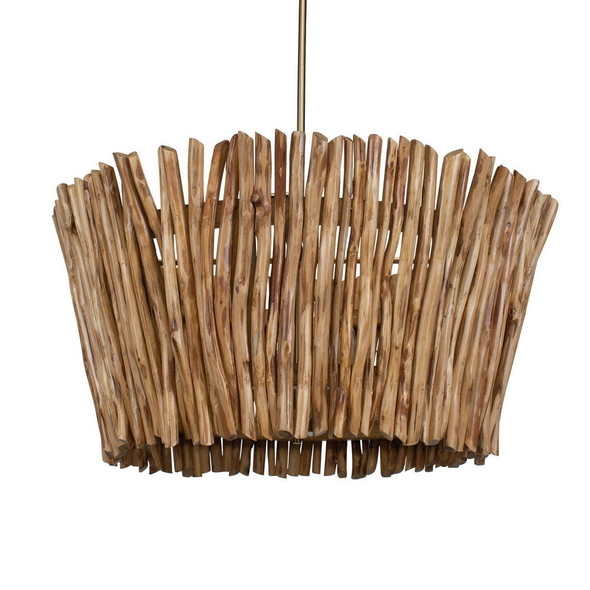 Rhea 4 Light Wood Branch Chandelier Mid-Century Modern style Chandelier Decor