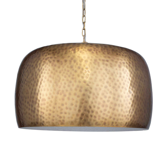 Lemont Hammered Brass 1 Light Pendant Mid-Century Modern style Ceiling Pendant Decor