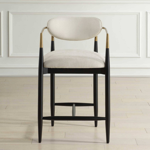 Moxie White Dining Arm Chair - Size: 78H x 56W x 60D (cm) - Contemporary style