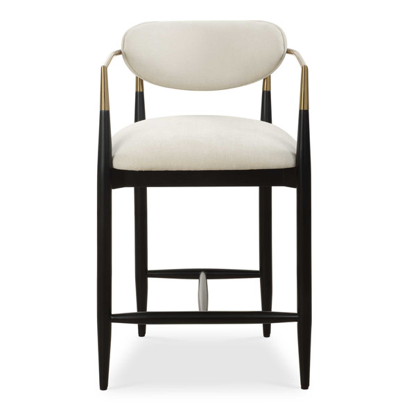 Moxie White Counter Stool - Size: 93H x 55W x 57D (cm) - Contemporary style