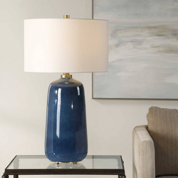 Quentin Dark Bronze Table Lamp - Size: 64H x 43W x 25D (cm) - Contemporary style