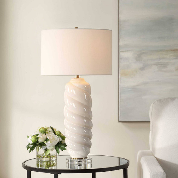 Echo Golden Table Lamp - Size: 71H x 41W x 41D (cm) - Mid-Century Modern style