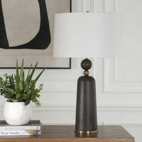 McQuinn Dark Walnut Table Lamp Mid-Century Modern style Table Lamp Decor