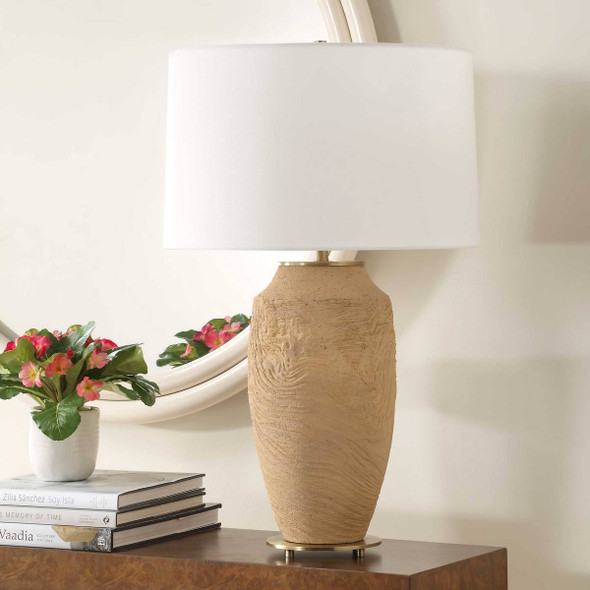 Sandstone Flow Terracotta Table Lamp Organic style Table Lamp Decor