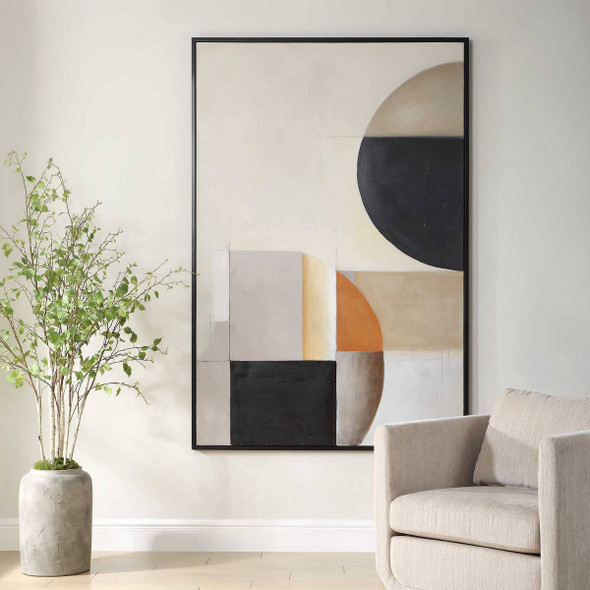 Western Hemisphere Hand Painted Canvas Geometric style Painting Decor