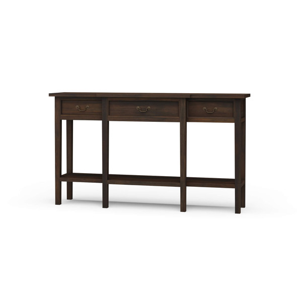 Amherst Narrow Console Table - Dark Walnut - Size: 140H x 32W x 80D (cm) - Hamptons style