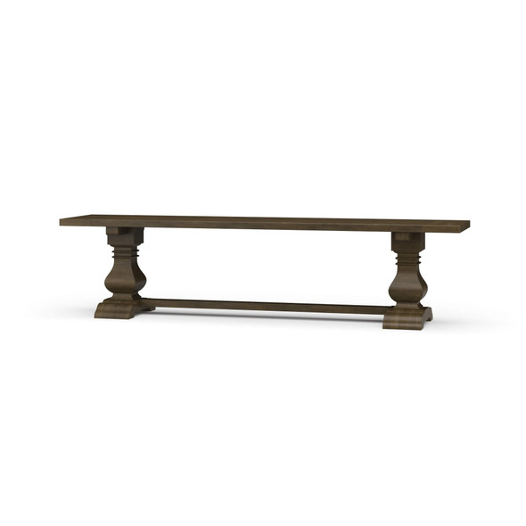 Trestle Dining Bench - Straw Wash - Size: 180W x 38D x 44H(cm) - French Provincial style