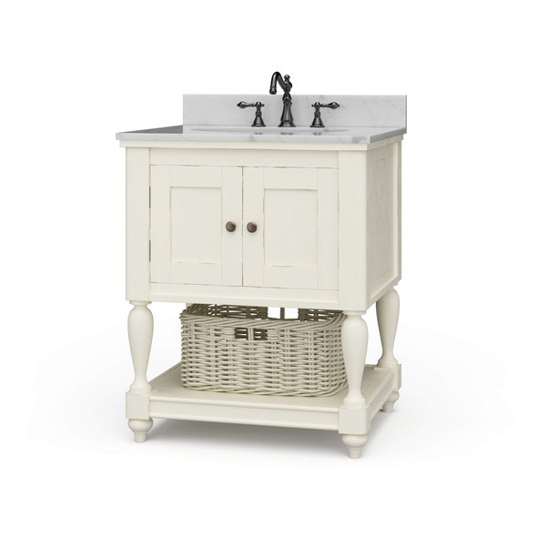 Jefferson Single Vanity - Vintage White