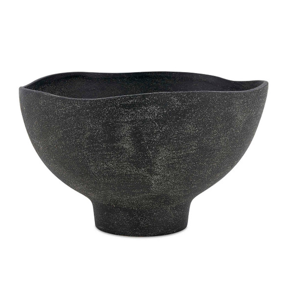 Komorebi Indoor-Outdoor Black Bowl - Size: 20H x 33W x 33D (cm) - Organic style
