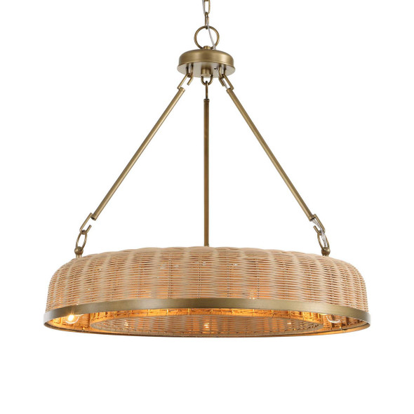 Ladakh 9 Light Round Wicker Pendant - Size: 69H x 71W x 0D (cm) - Contemporary style