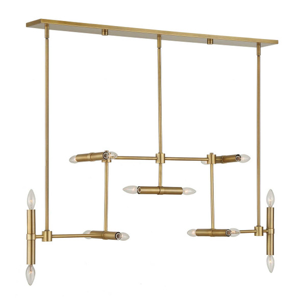 Cadre 14 Light Modern Linear Pendant - Size: 48H x 117W x 20D (cm) - Contemporary style