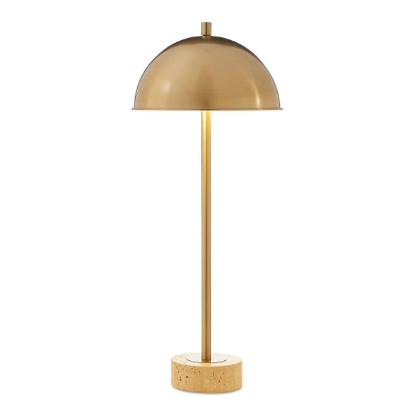 Dunham Brass Buffet Lamp - Size: 72H x 30W x 30D (cm) - Contemporary style