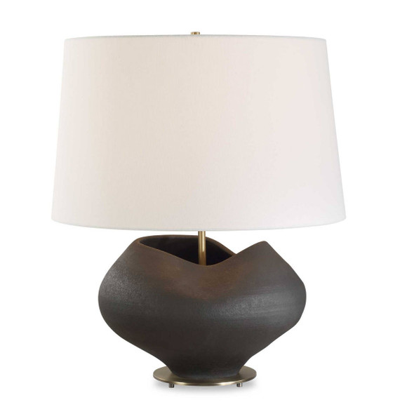 Nocturne Aged Black Table Lamp - Size: 60H x 51W x 51D (cm) - Contemporary style