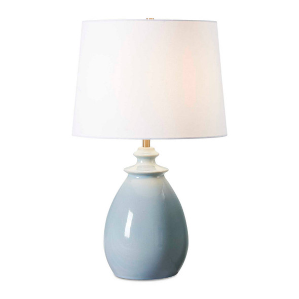 Lorene Light Blue Table Lamp - Size: 62H x 38W x 38D (cm) - Contemporary style