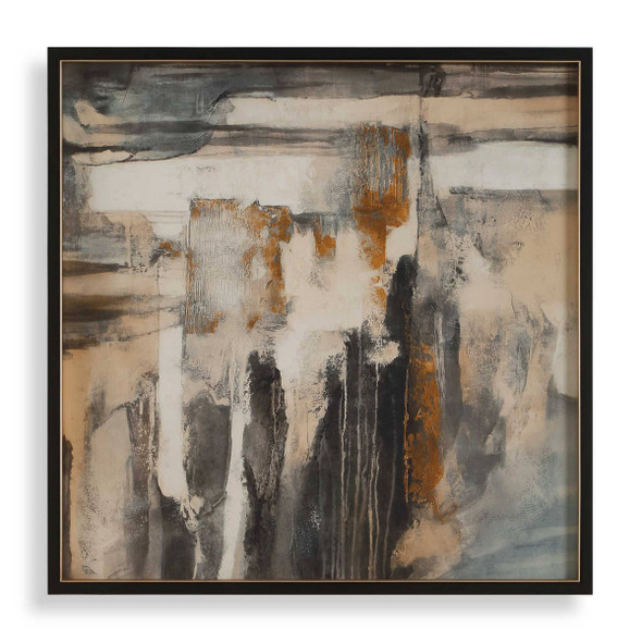 Landslide Framed Abstract Print - Size: 106H x 106W x 3D (cm) - Contemporary style