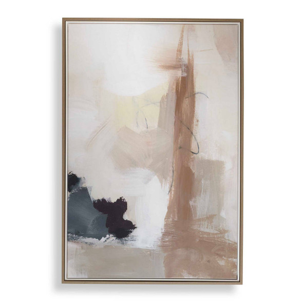 Bluster Framed Abstract Canvas - Size: 108H x 159W x 5D (cm) - Contemporary style