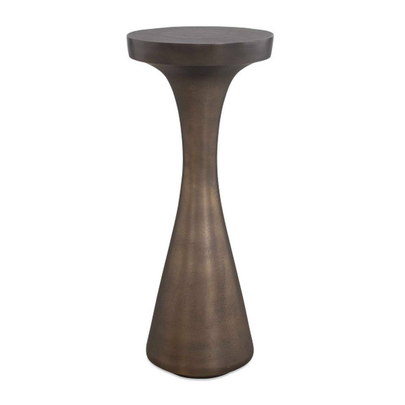 Miko Indoor-Outdoor Bronze Drink Table - Size: 61H x 25W x 25D (cm) - Contemporary style