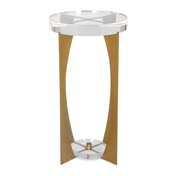 Kolkata Brass Accent Table - Size: 61H x 35W x 35D (cm) - Contemporary style
