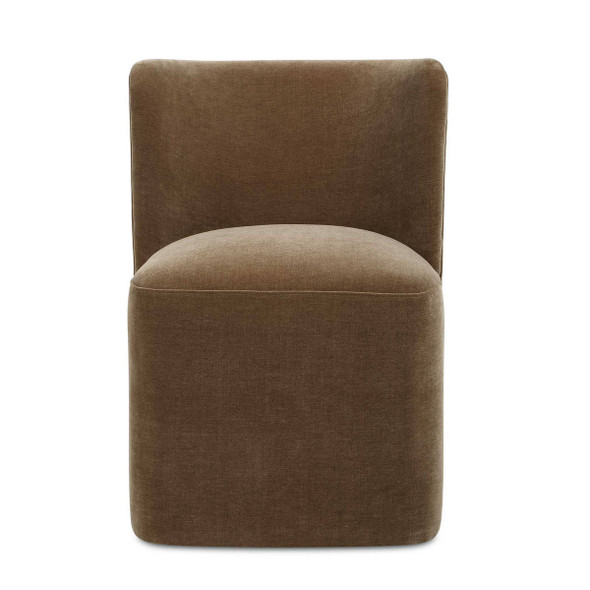 Outlook Modern Velvet Dining Chair - Size: 76H x 56W x 57D (cm) - Contemporary style