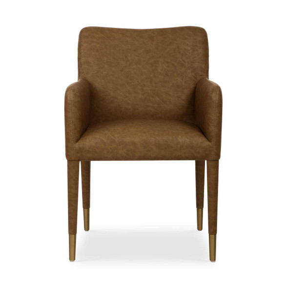 Conifer Camel Dining Armchair - Size: 86H x 58W x 58D (cm) - Contemporary style
