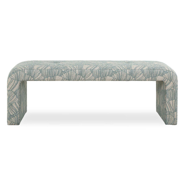 Amie Spa Blue Bench - Size: 46H x 137W x 48D (cm) - Contemporary style