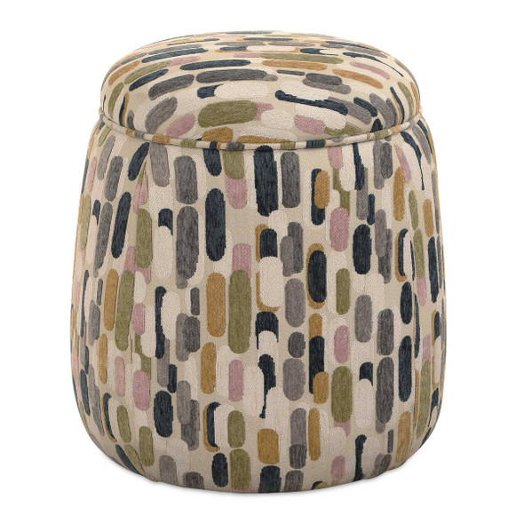 Arem Upholstered Multi-Color Ottoman - Size: 50H x 47W x 47D (cm) - Contemporary style