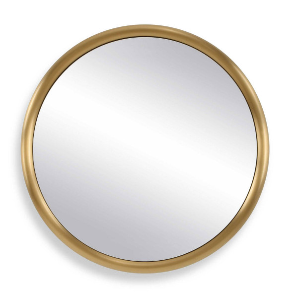 Atkinson Modern Brass Round Mirror - Size: 89H x 89W x 5D (cm) - Contemporary style