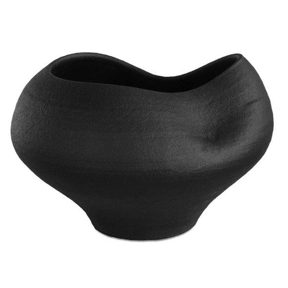 Nocturne Textured Black Bowl - Size: 23H x 36W x 36D (cm) - Contemporary style