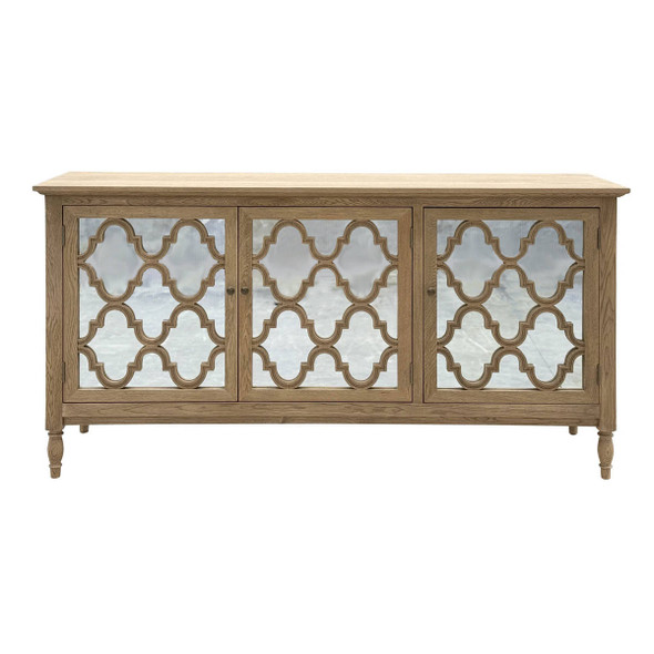 Tangier Lattice Sideboard Weathered Oak - Moorish style