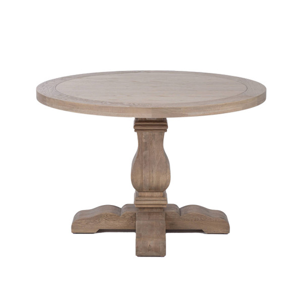 Belfort Round Table 120Cm - Weathered Oak Dining Room Furniture - D1635K-120-105
