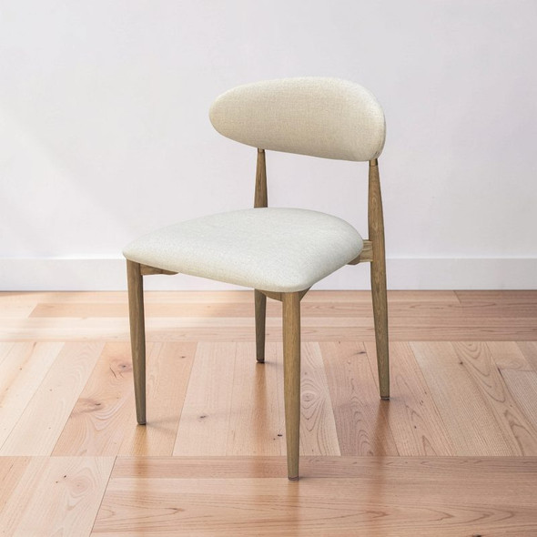 Arlo Dining Chair - Weathered Oak/ Natural Linen Dining Room Furniture - HLM63-105F05