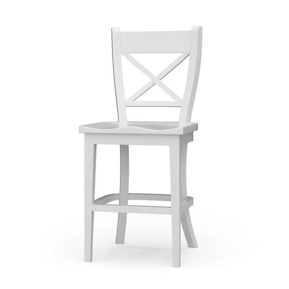 Somerset Crossback Counter Stool - True White