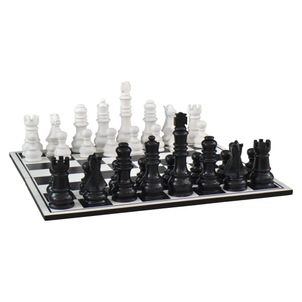 Gentlemen's Chess Set - Black/ White -  style