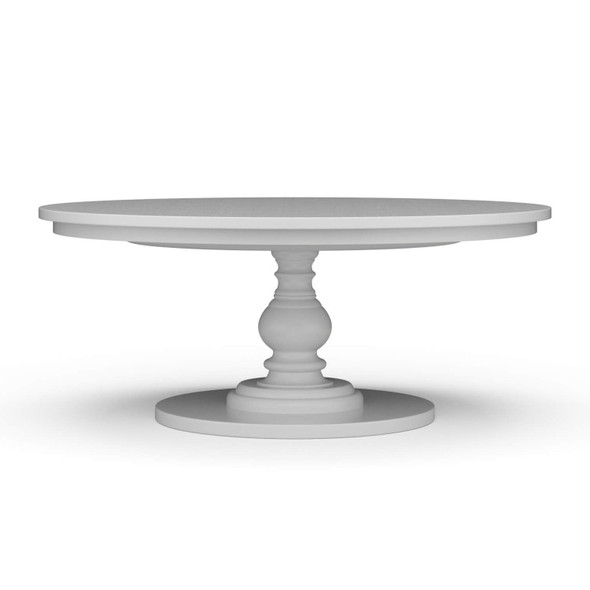 Goucho Round Dining Table 180cm - True White - Mid-Century Modern style