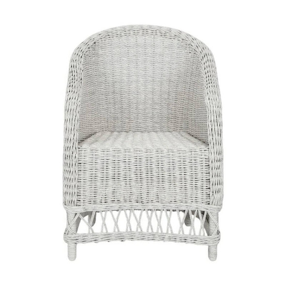 Osana Outdoor Rattan Dining Chair - White Faded Grey - w/Cover EUR-1001WFG