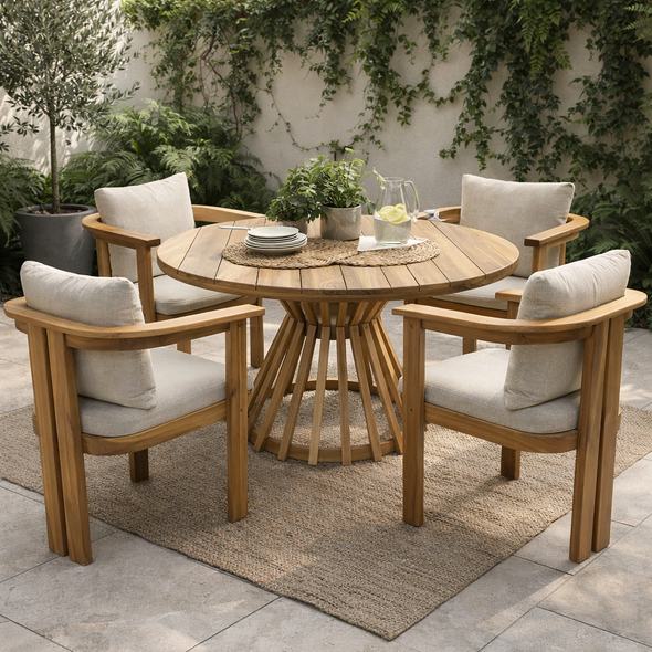 Marama Outdoor Dining Chair W/Cover (EUR-1007) (EUR-1006)