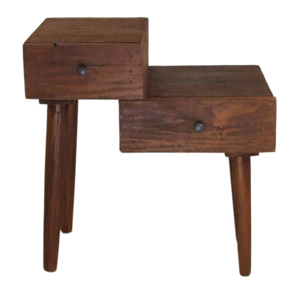 Cube Side Table - Light Brown - Mid-Century Modern style