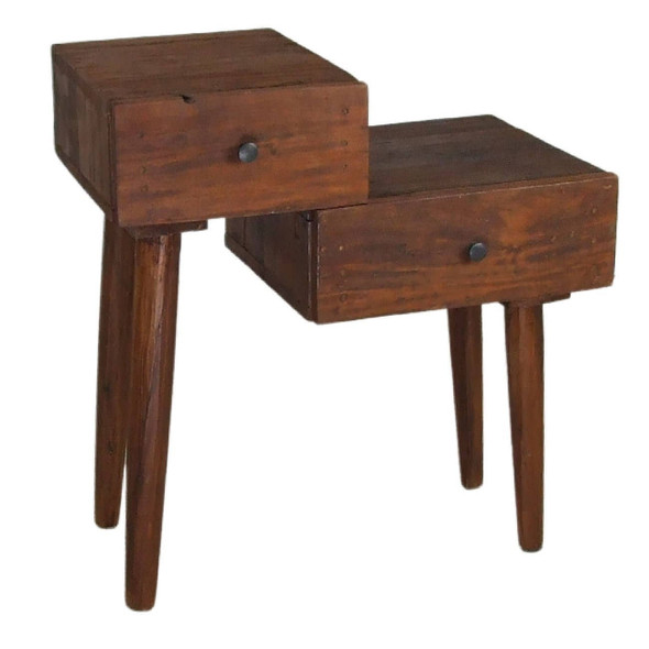 Cube Side Table - Light Brown Living Room Furniture - NK-010BROWN