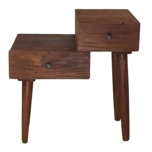 Cube Side Table - Light Brown - Mid-Century Modern style