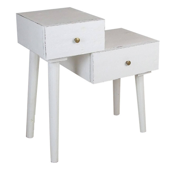 Cube Side Table - White Living Room Furniture - NK-010WHITE