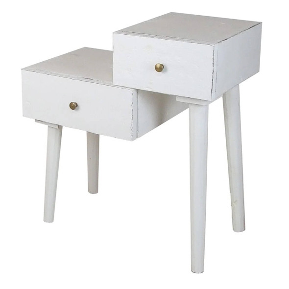 Cube Side Table - White Living Room Furniture - NK-010WHITE