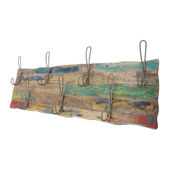 7 Hook Wall Hanger - Rusty -  style