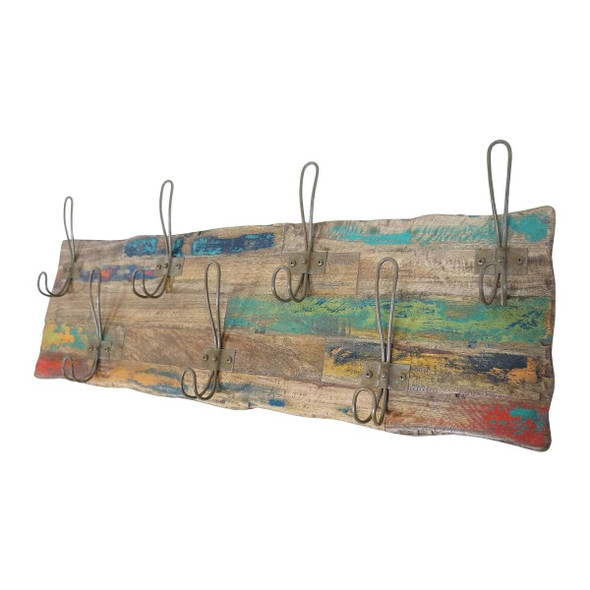 7 Hook Wall Hanger - Rusty -  style