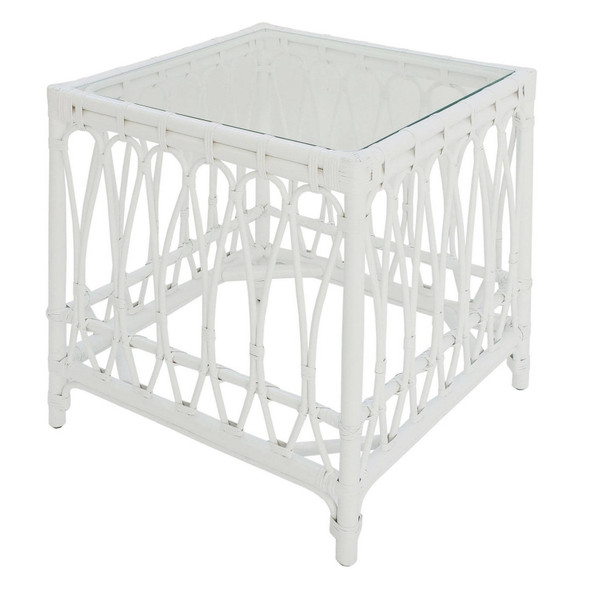 Antigua Side Table - White Living Room Furniture - R-0652WHITE
